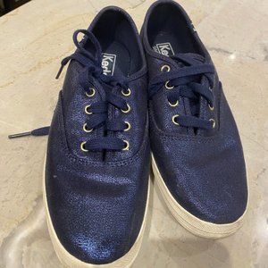 Blue Metallic Keds